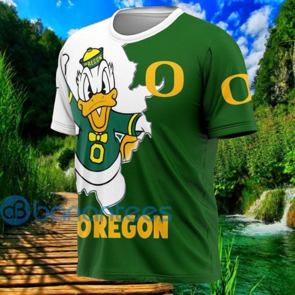 Oregon Ducks Mascot All Over Printed 3D T Shirt Product Photo