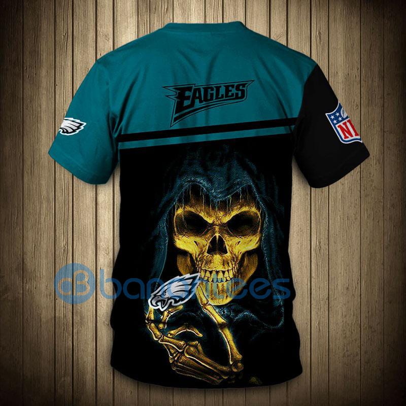 Philadelphia Eagles Hand Skull Full Printed 3D T-Shirt
