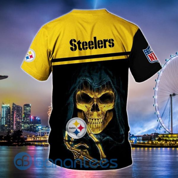 Pittsburgh Steelers And Skull 3dFull Print 3D T Shirt Product Photo