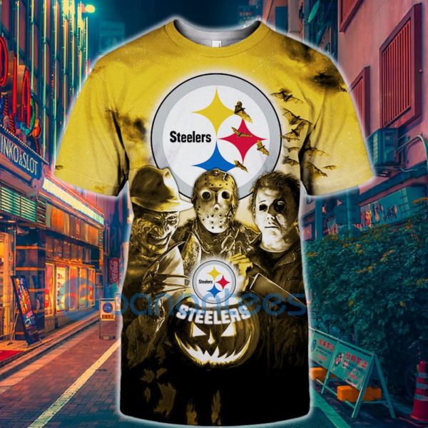 Pittsburgh Steelers Halloween Horror Night Full Printed 3D T Shirt Product Photo