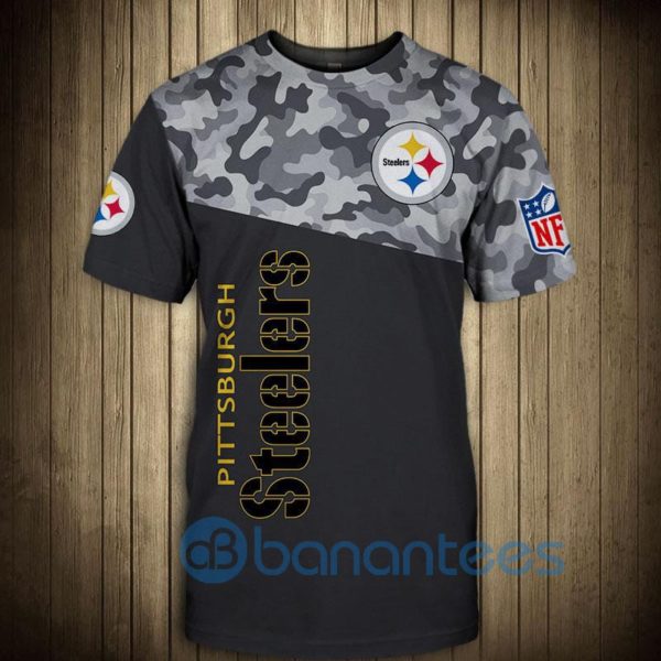 Pittsburgh Steelers Military Short Sleeve 3D T Shirt Product Photo