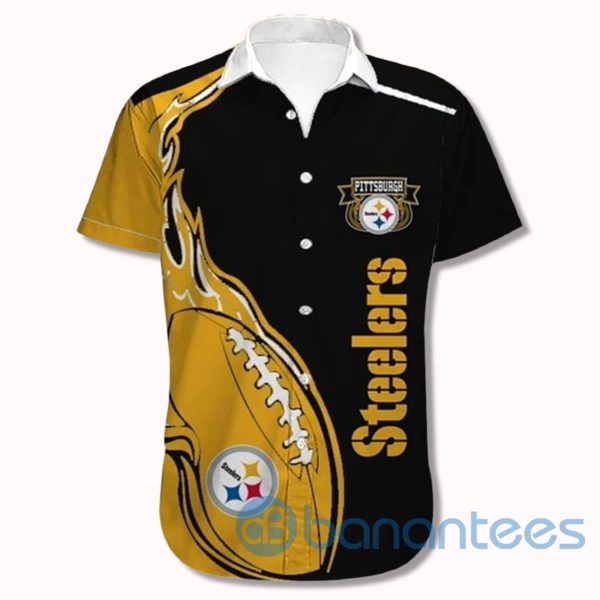 Pittsburgh Steelers Shirts Fireball Short Sleeves Hawaiian Shirt Product Photo