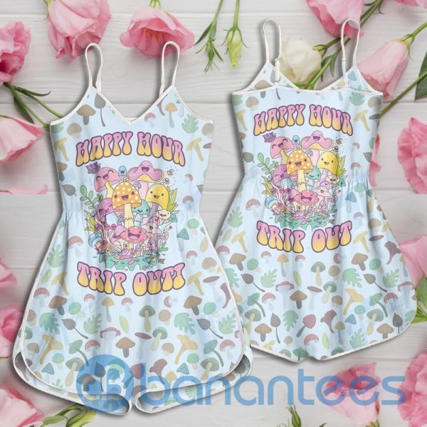 Psychedelic Happy Mushrooms Rompers For Women