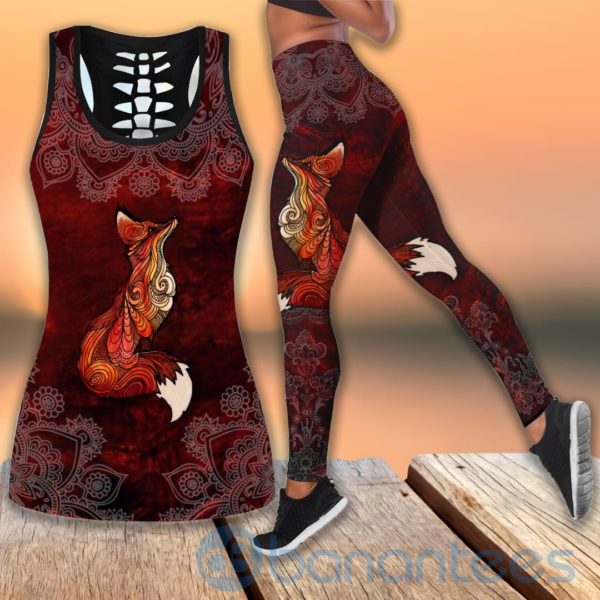 Red Fox Tank Top Legging Set Outfit Product Photo