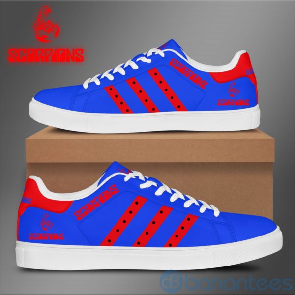 Scorpions Red Striped Low Top Skate Shoes Product Photo