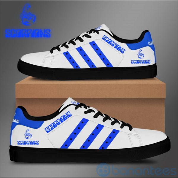 Scorpions Royal Striped White Low Top Skate Shoes Product Photo