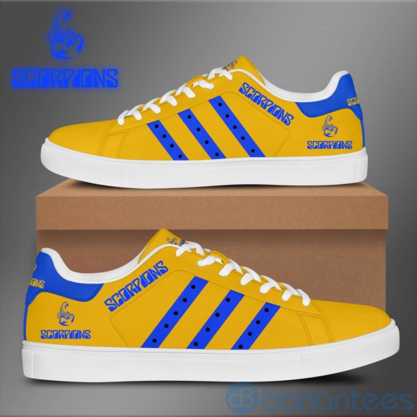 Scorpions Royal Striped Yellow Low Top Skate Shoes Product Photo