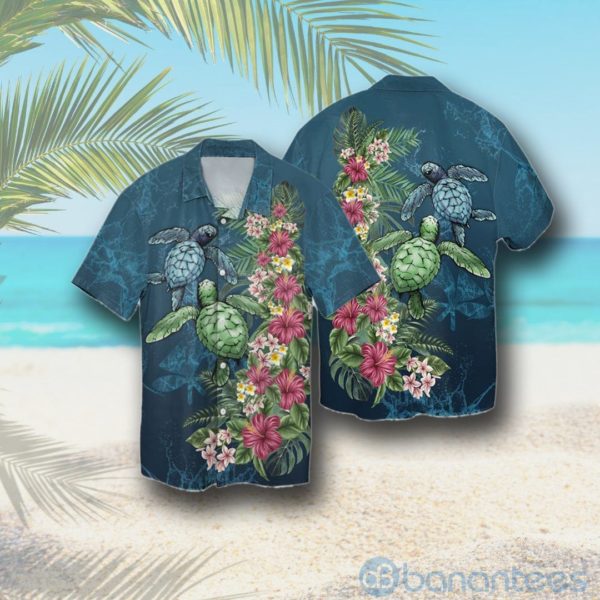 Sea Turtle Flower Hawaiian Shirt Product Photo