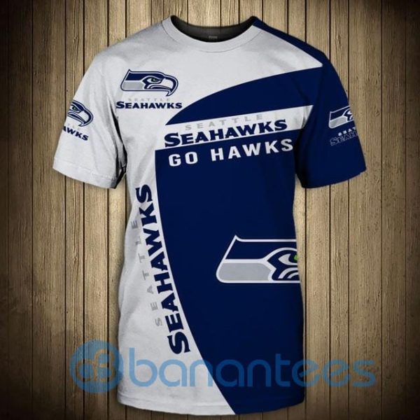 Seattle Seahawks Tee Shirt Go Hawks Short Sleeves 3D T Shirt Product Photo
