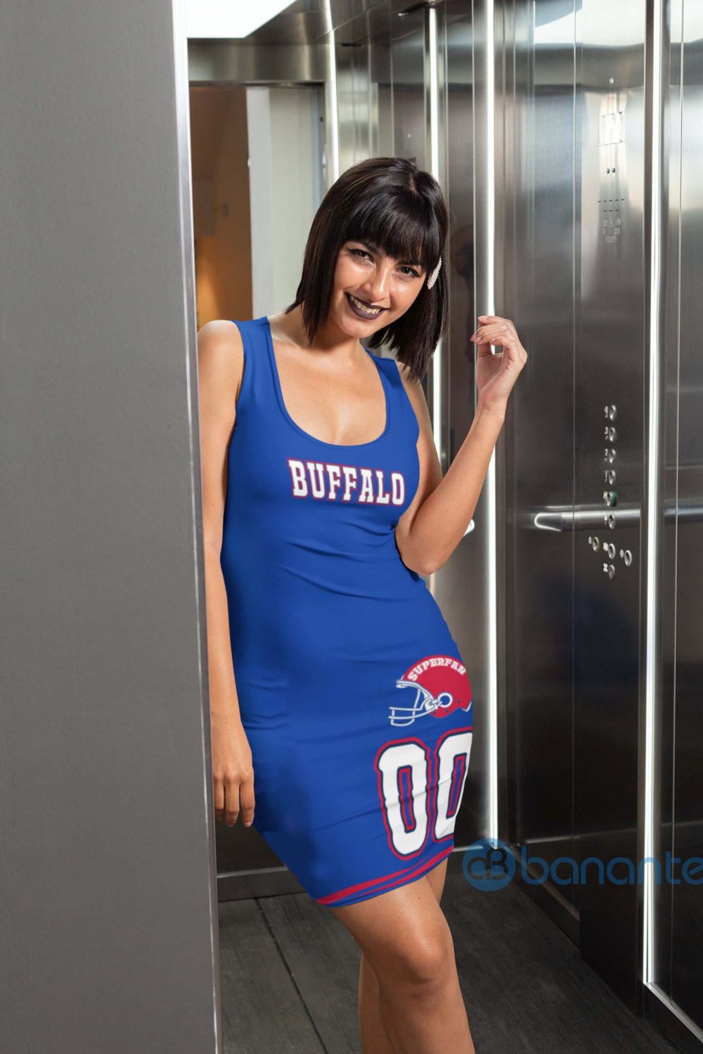 Superfan Sports Themed Home Team Buffalo Racerback Dress