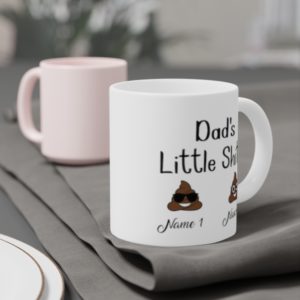Dad's Little Shits Personalized Name Ceramic Mugs Product Photo