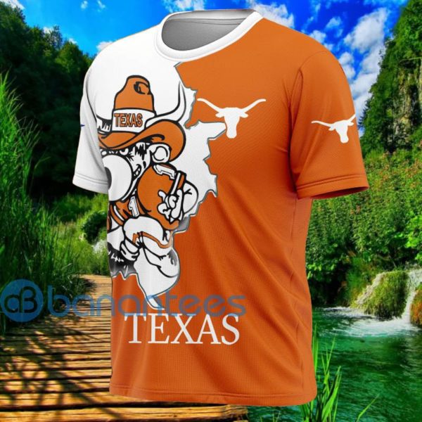 Texas Longhorns Mascot All Over Printed 3D T Shirt Product Photo
