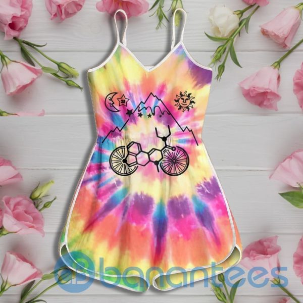 Tie Dye Lsd Bicycle Rompers For Women Product Photo