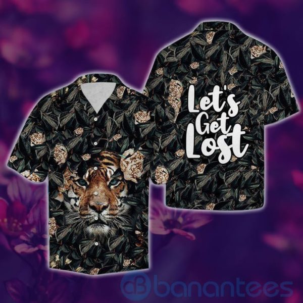 Tiger Let?s Get Lost Tropical Hawaiian Shirt Product Photo