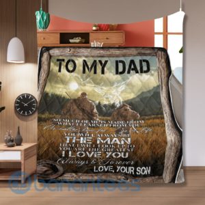 To My Dad Best Hunting Partner Quilt Father Day Gift Blanket Quilt Product Photo