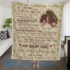 To My Daughter From Mom Blanket Quilt Product Photo
