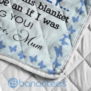 To My Daughter I Believe In You Blue Butterfly Blanket Quilt Product Photo