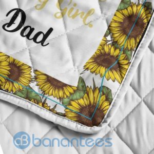 To My Daughter Love Dad Sunflower Blanket Quilt Product Photo