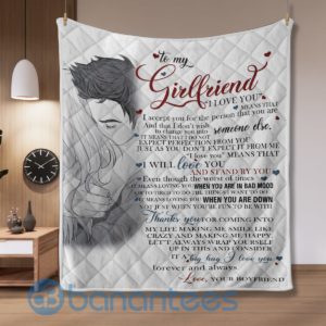 To My Girlfriend I Love You Blanket Quilt Product Photo