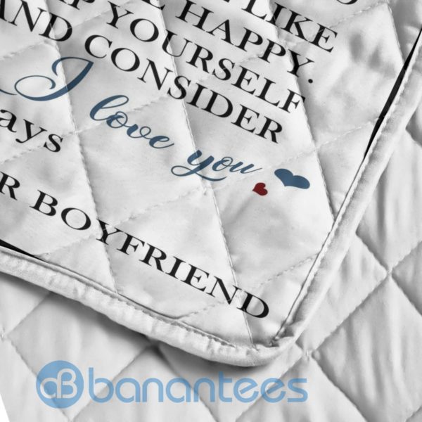 To My Girlfriend I Love You Blanket Quilt Product Photo