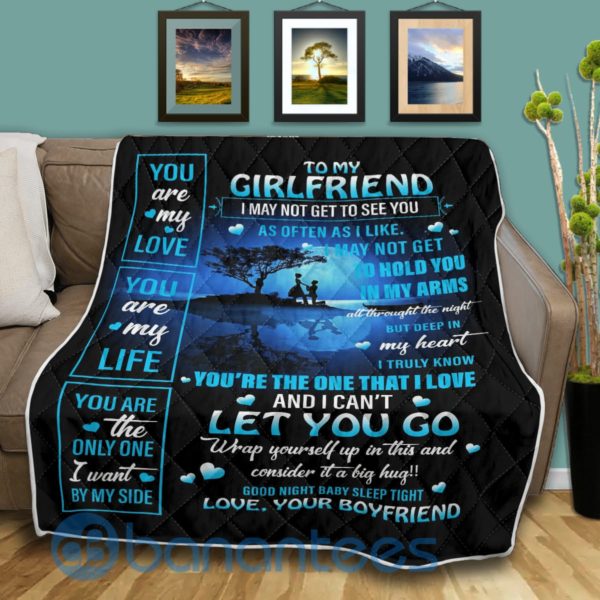 To My Girlfriend You Are My Love Quilt Blanket Quilt Product Photo