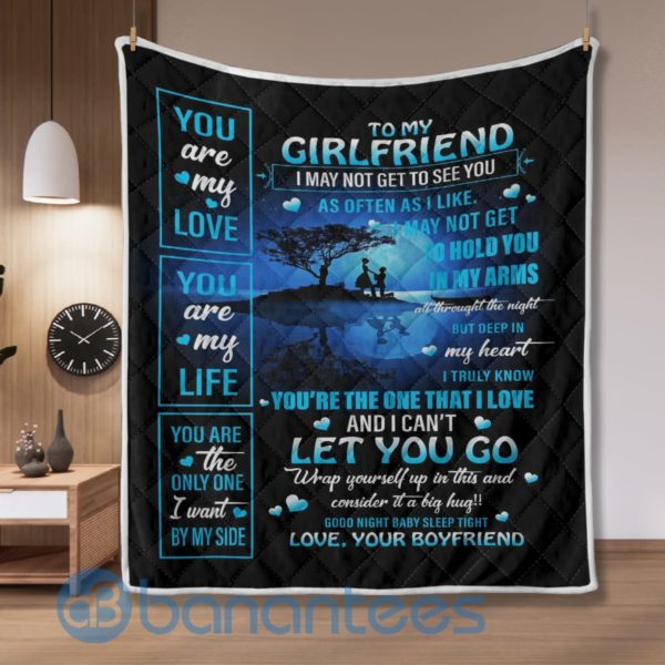 To My Girlfriend You Are My Love Quilt Blanket Quilt Product Photo
