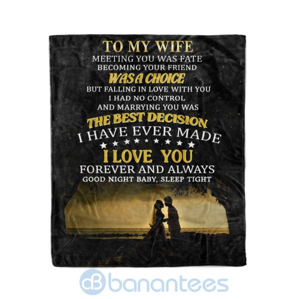 To My Husband Becoming Your Friend Was A Choice Fleece Family Blanket Product Photo