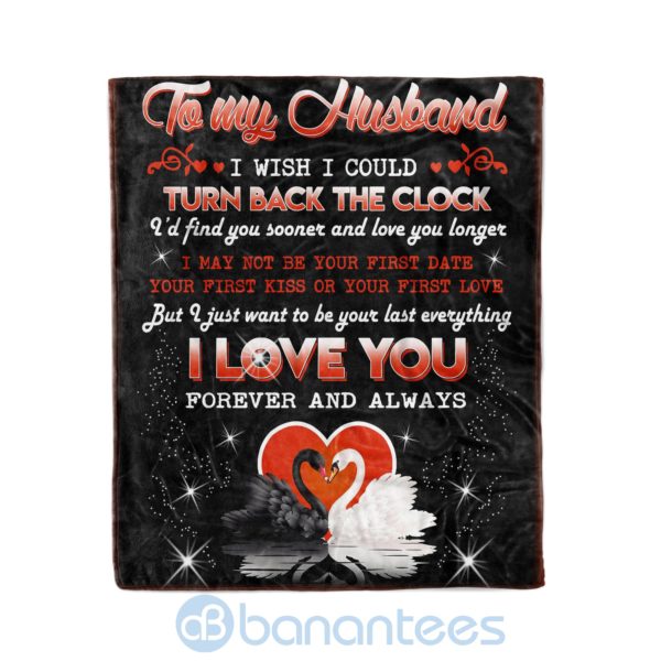 To My Husband I Love You Forever And Always Fleece Family Blanket Product Photo