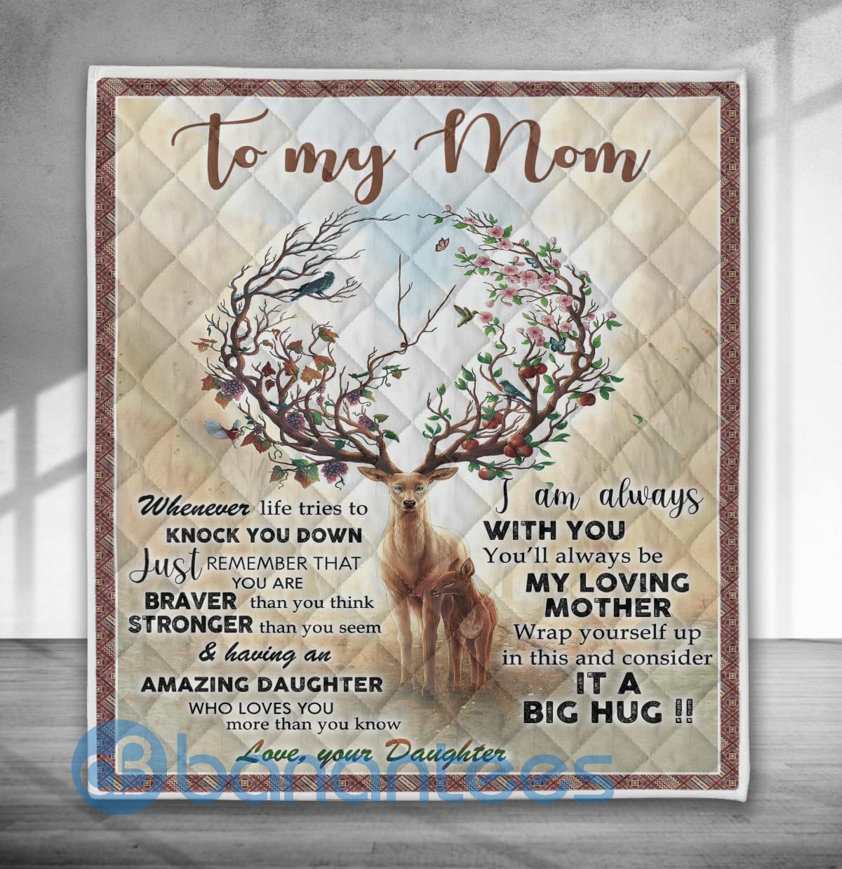 To My Mom Deer Blanket