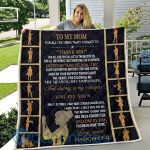 To My Mom I Love You Blanket Quilt Product Photo