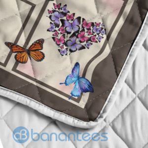 To My Mom I Love You Butterfly Blanket Quilt Product Photo
