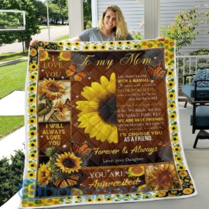 To My Mom Life Doesn't Come With A Manual Sunflower Quilt Blanket Product Photo