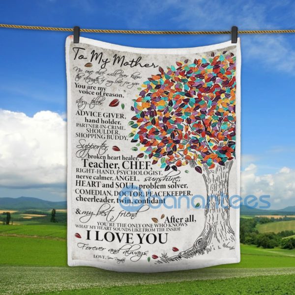 To My Mother I Love You Forever And Always Sherpa Blanket Product Photo