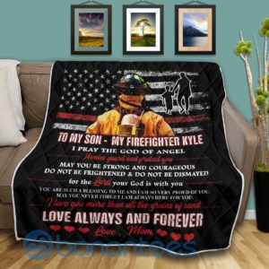 To My Son My Firefighter Special Design Quilt Blanket Product Photo