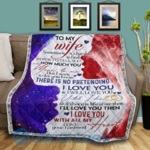 To My Wife How Much You Quilt Blanket Product Photo