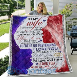 To My Wife How Much You Quilt Blanket Product Photo