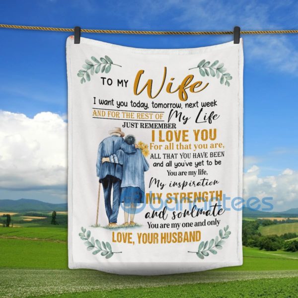 To My Wife You Are My One And Only Sherpa Blanket Product Photo