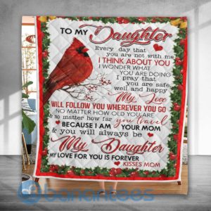 To Our Daughter Red Bird Cardinal Special Design Quilt Blanket Product Photo