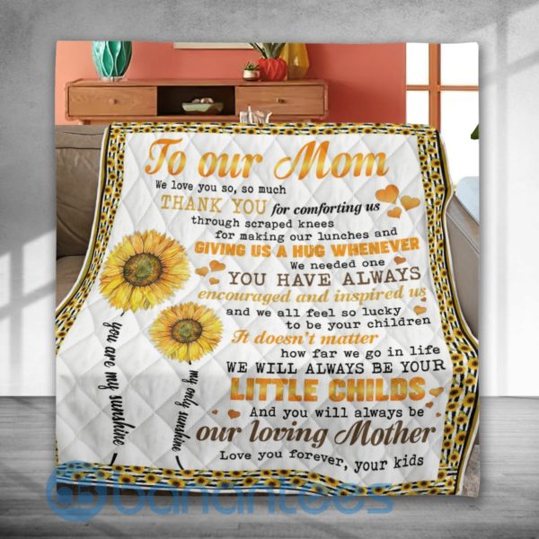 To Our Mom Sunflower Special Design Quilt Blanket Product Photo