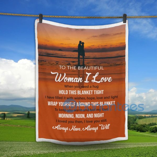 To The Beautiful Woman I Love I Love You Still Sherpa Blanket Product Photo