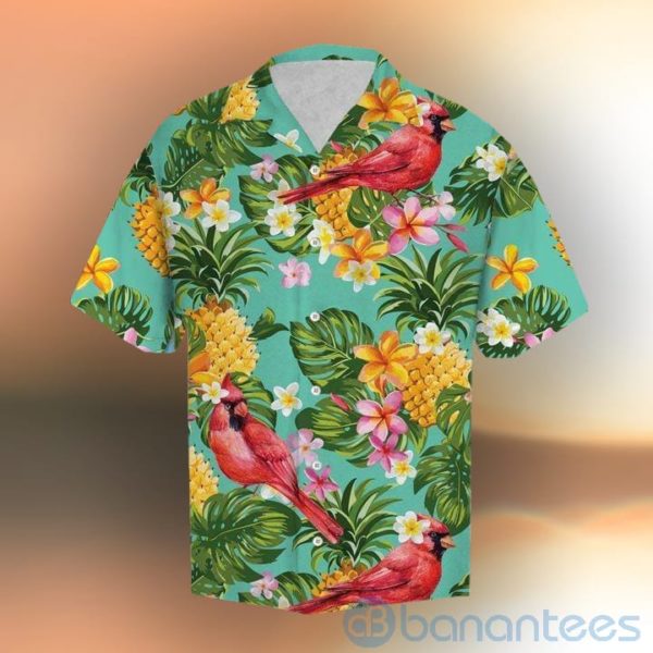 Tropical Pineapple Cardinal Hawaiian Shirt Product Photo