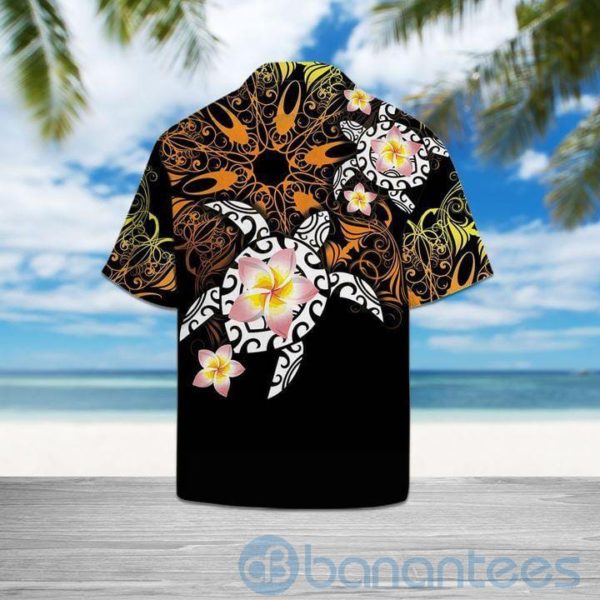 Turtle Floral Tropical Hawaiian Shirt Product Photo