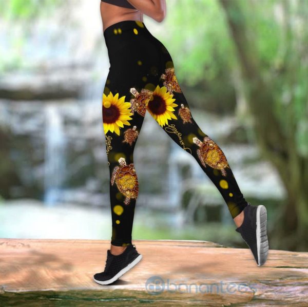Turtle Sunflower Tank Top Legging Set Outfit Product Photo