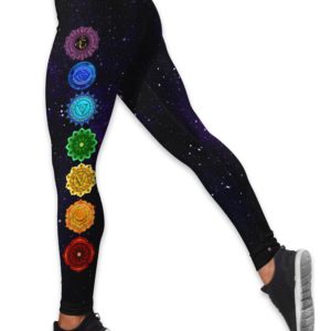 Twilight Chakra Galaxy Yoga Hollow Tank And Legging Outfit Product Photo