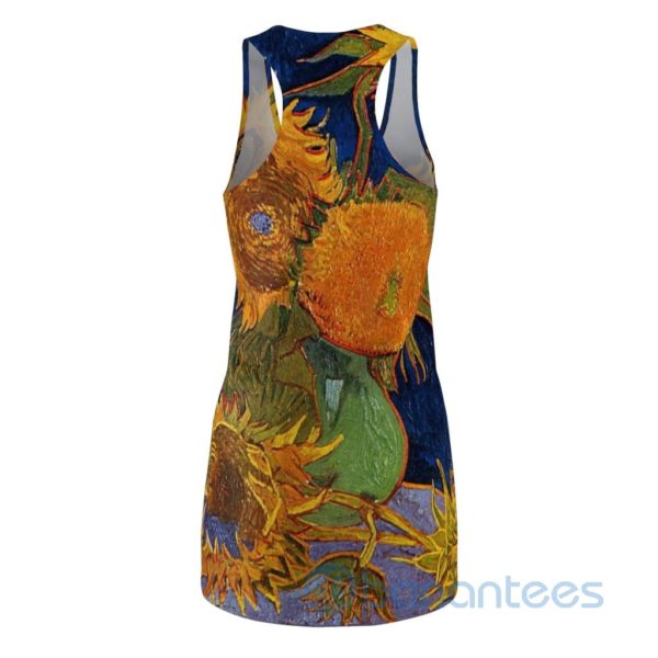 Van Gogh Sunflower Art Full Printed Racerback Dress For Women Product Photo