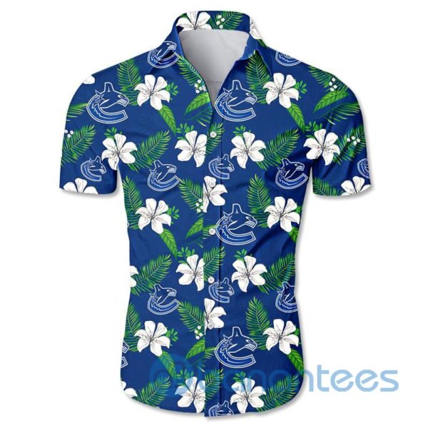 Vancouver Canucks Floral Short Sleeves Hawaiian Shirt Product Photo