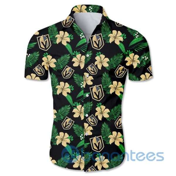 Vegas Golden Knights Floral Short Sleeves Hawaiian Shirt Product Photo