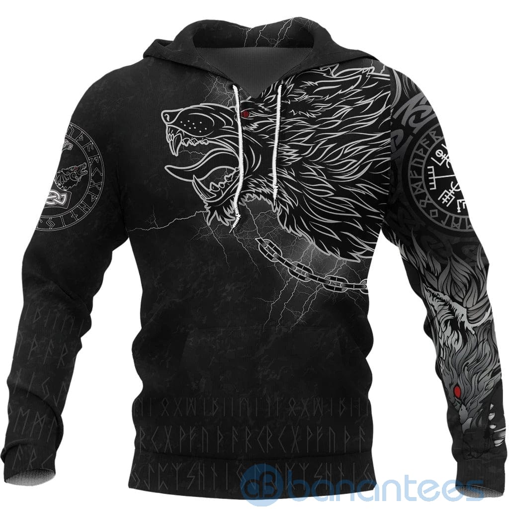 Viking Fenrir Norse Wolf Thunderstorm All Over Printed 3D Hoodie