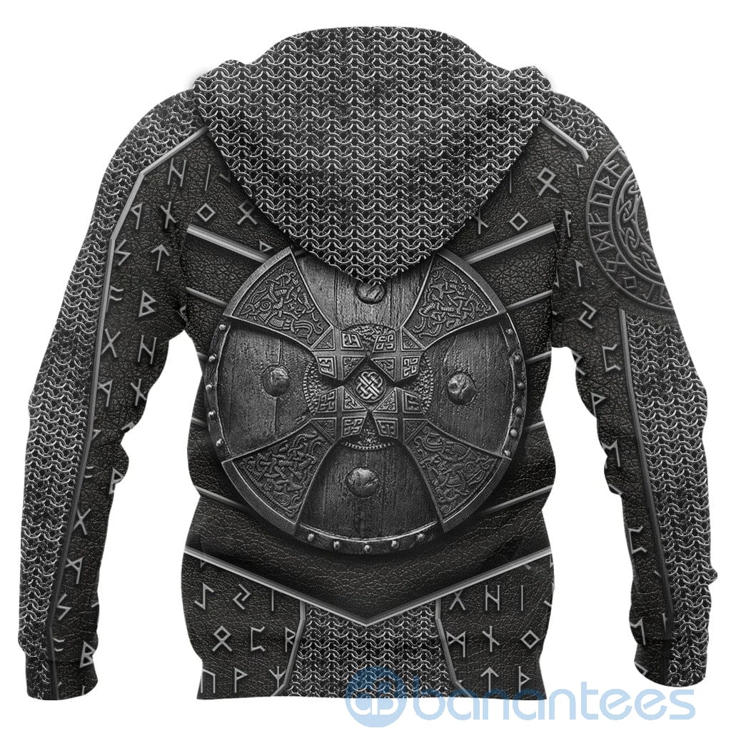 Viking Odin Armor Silver All Over Printed 3D Hoodie