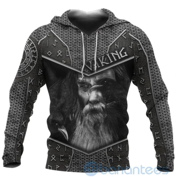Viking Odin Armor Silver All Over Printed 3D Hoodie Product Photo